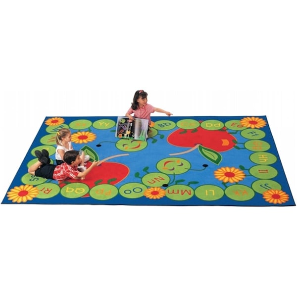 Carpets For Kids Carpets For Kids 2201 ABC Caterpillar 4.42 ft. x 5.83 ft. Rectangle Rug 2201 - main